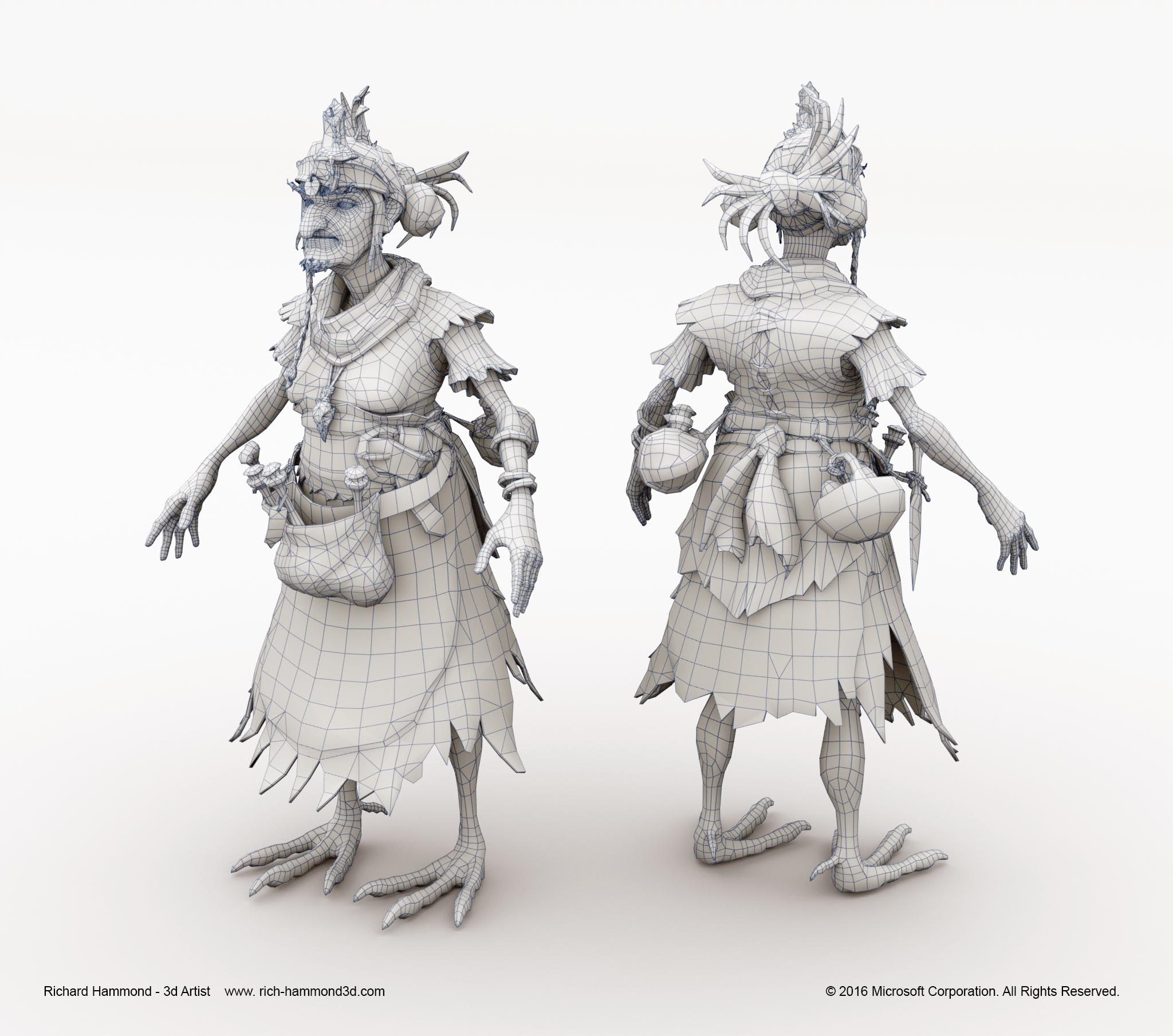 The realtime model, wireframe render.