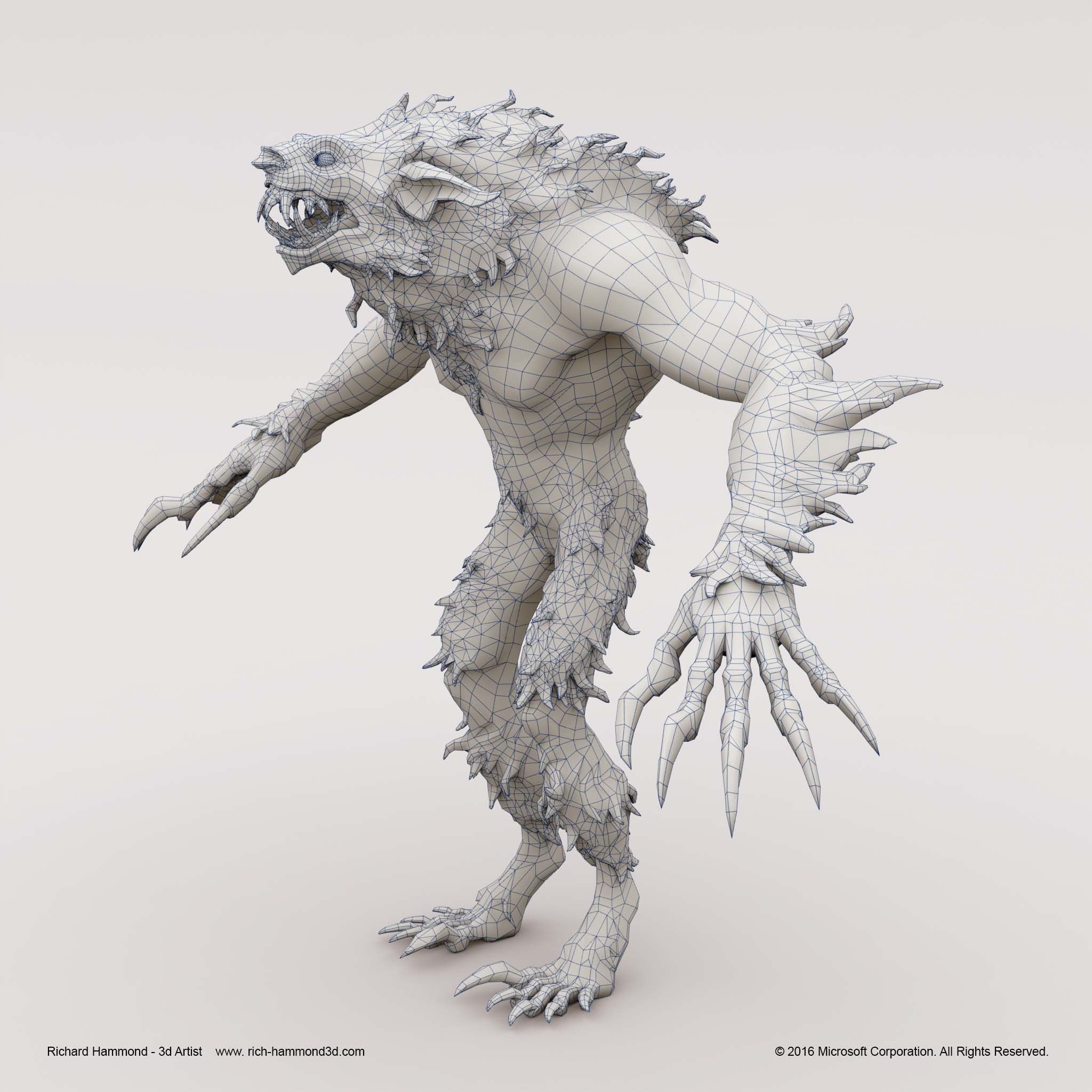 Ingame model wireframe.