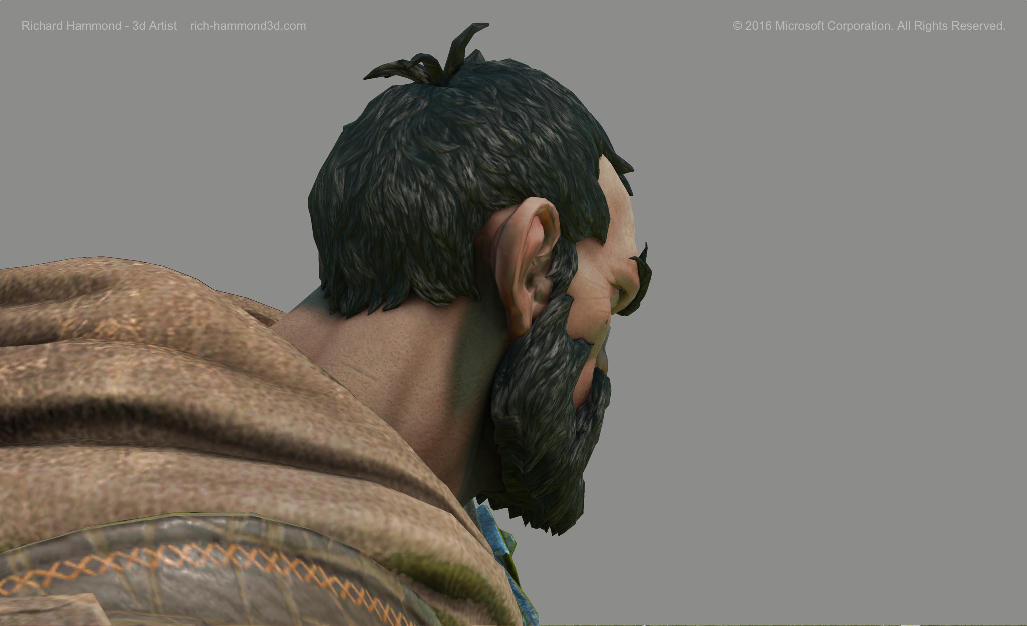 This is Rook, with short hair. Hairstyles are highly variable, so each one needed a bit of thought, and I learned something new every time.