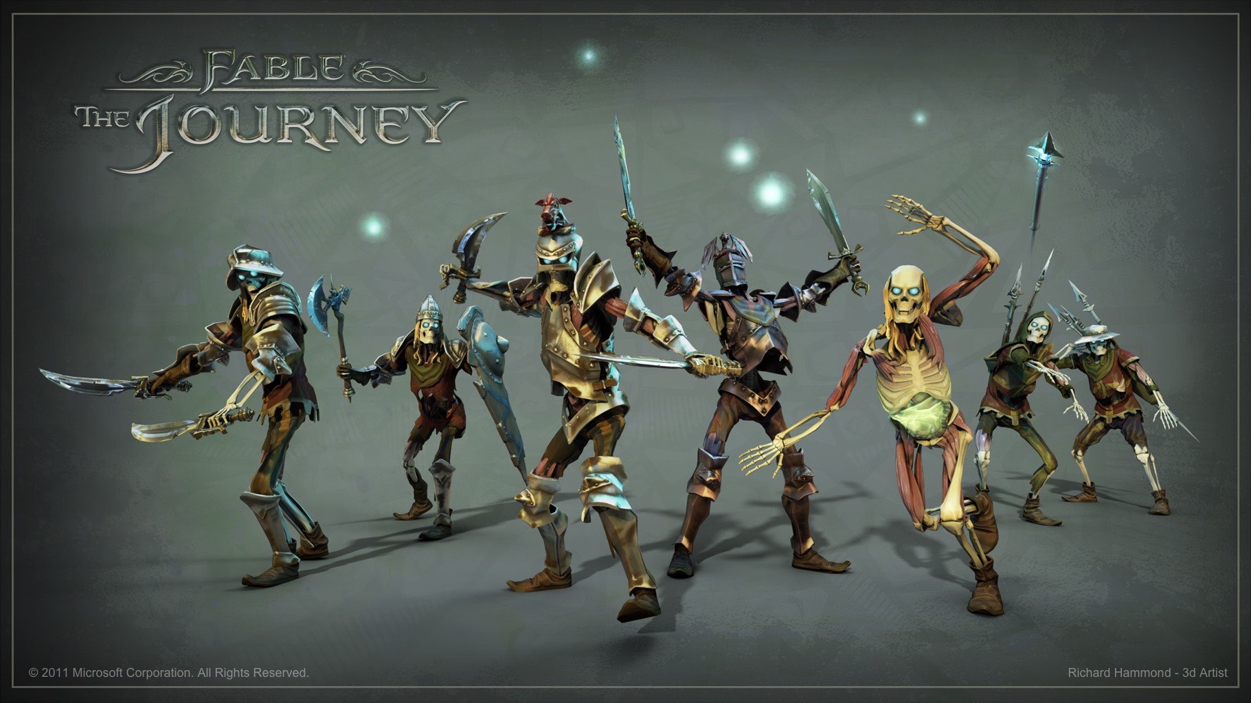 This is a render of the hollowmen warrior types used in the game. These variations were created efficiently by swapping clothing and accessories on the same body.