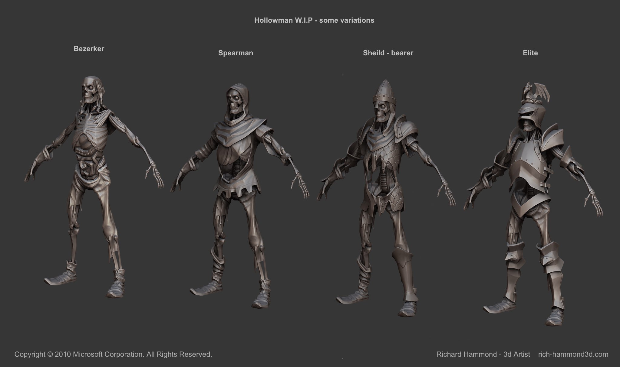 The amount of armour worn was different for each warrior type.