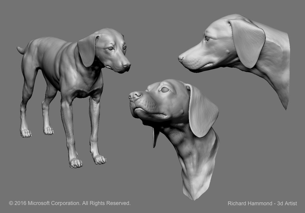 This is the zbrush model of the base anatomy (without fur effects).