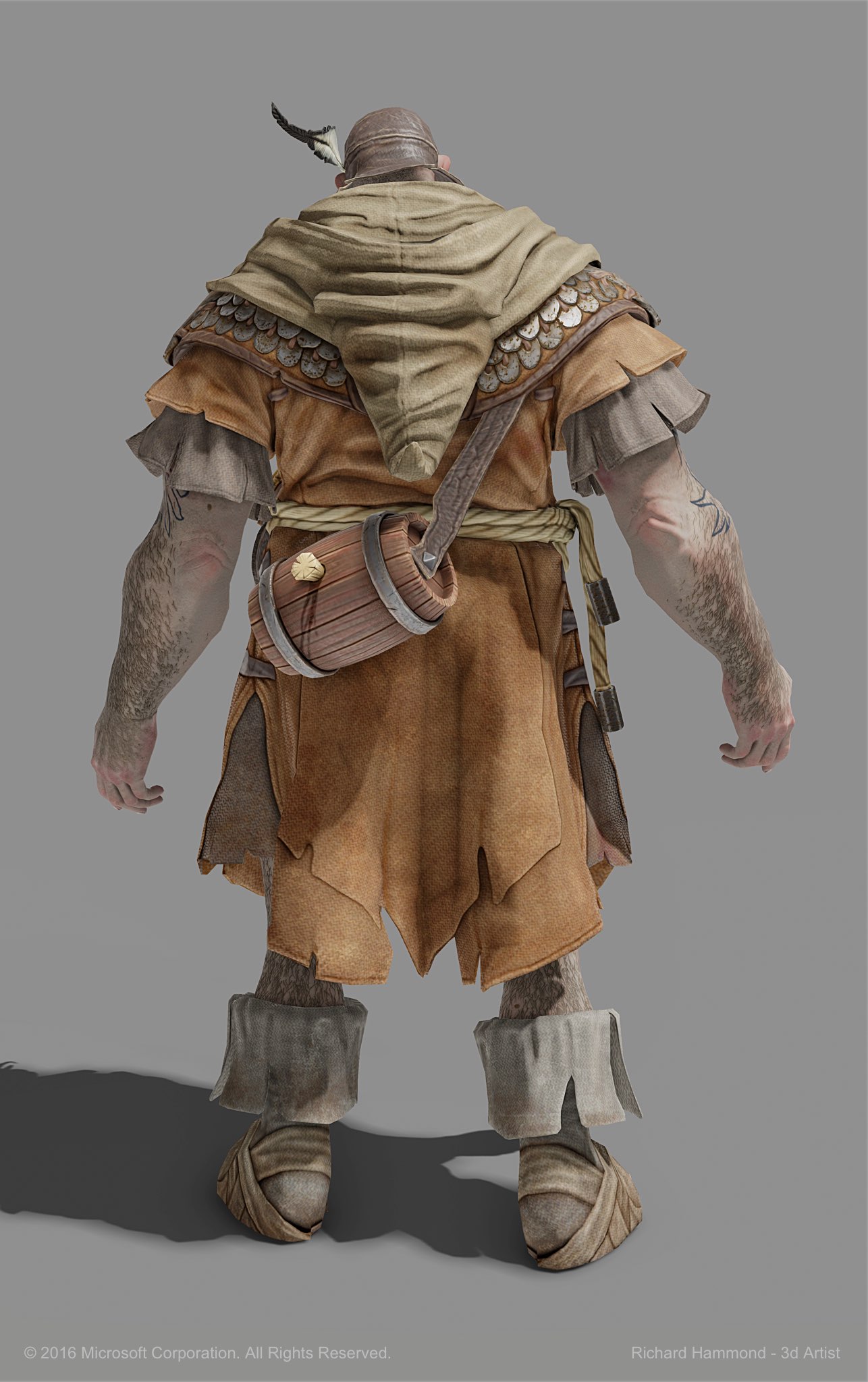 The realtime game model in a test level.