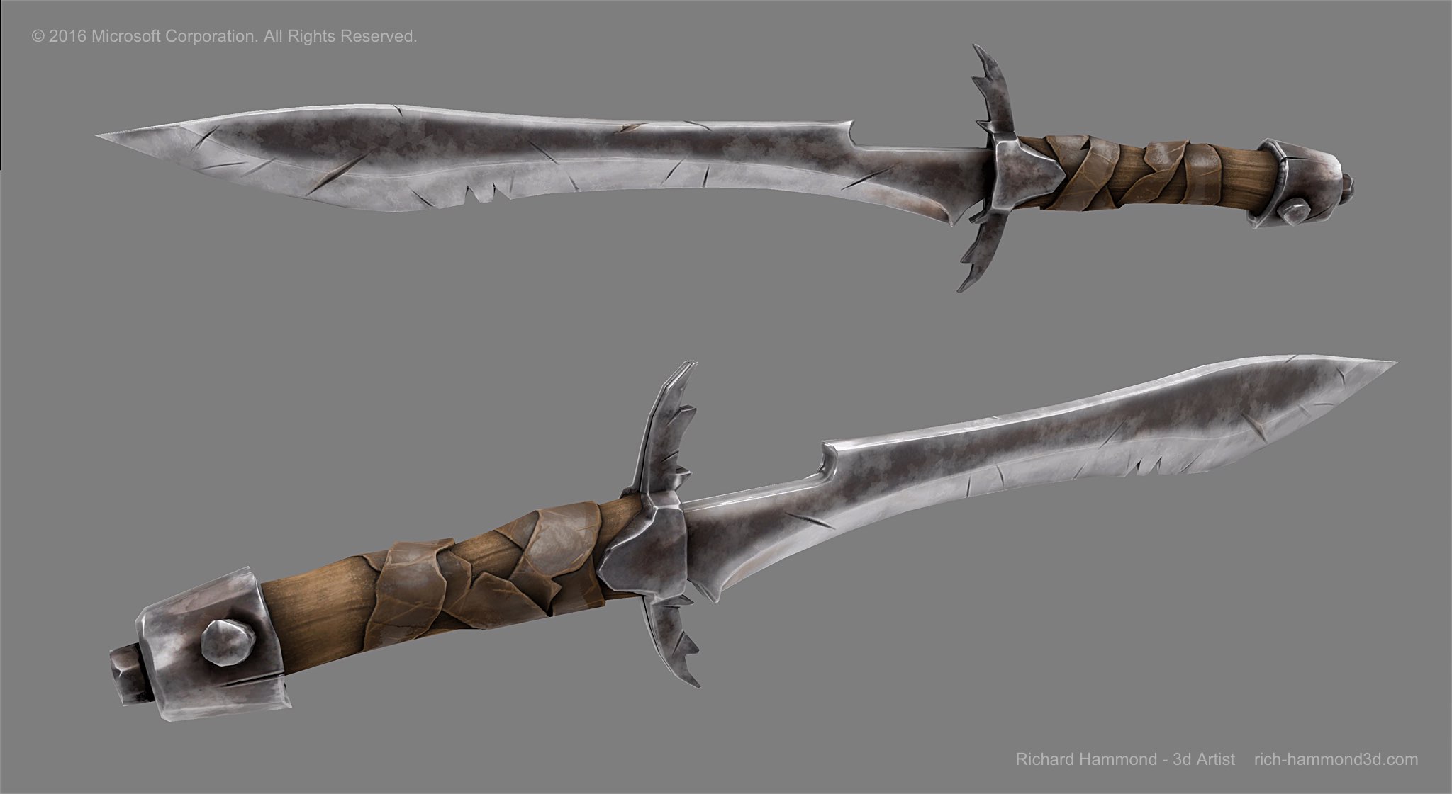 The final sword ingame model (Unreal4).