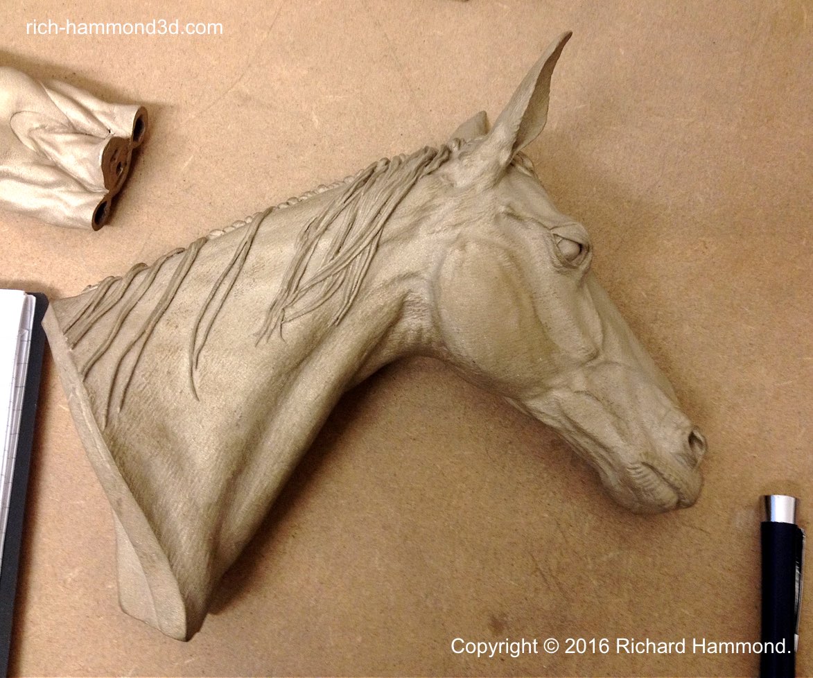 This is the bronze cast at the foundry prior to patination and finishing.