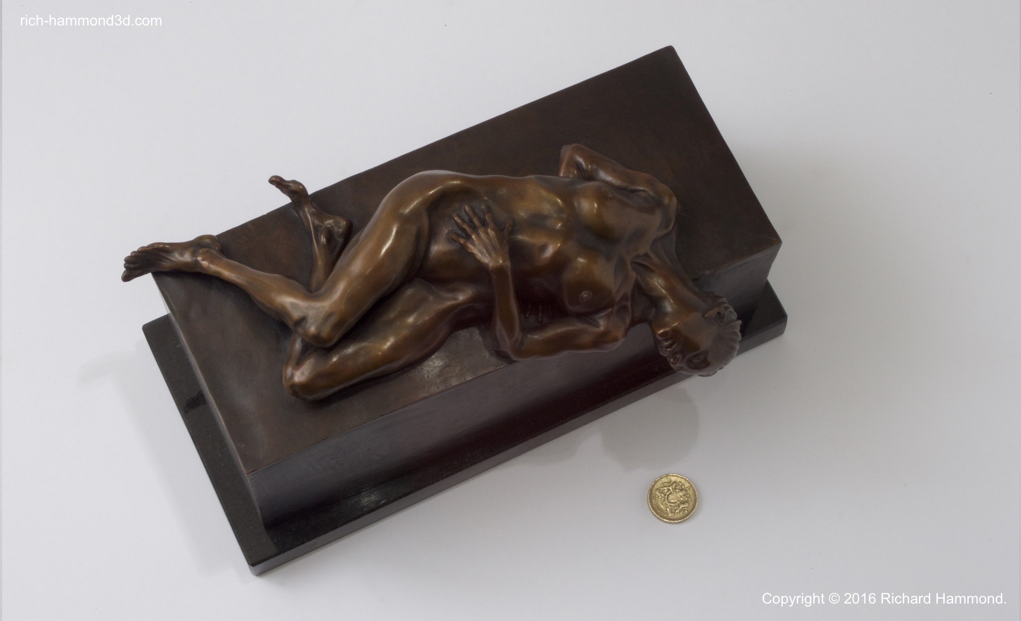 The original model was sculpted from life in a solid block of terracotta clay.